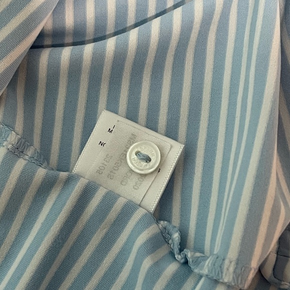 Peter Millar Shirt Mens XXL Blue Striped Short Sleeve Performance Golf Polo - Picture 6 of 8